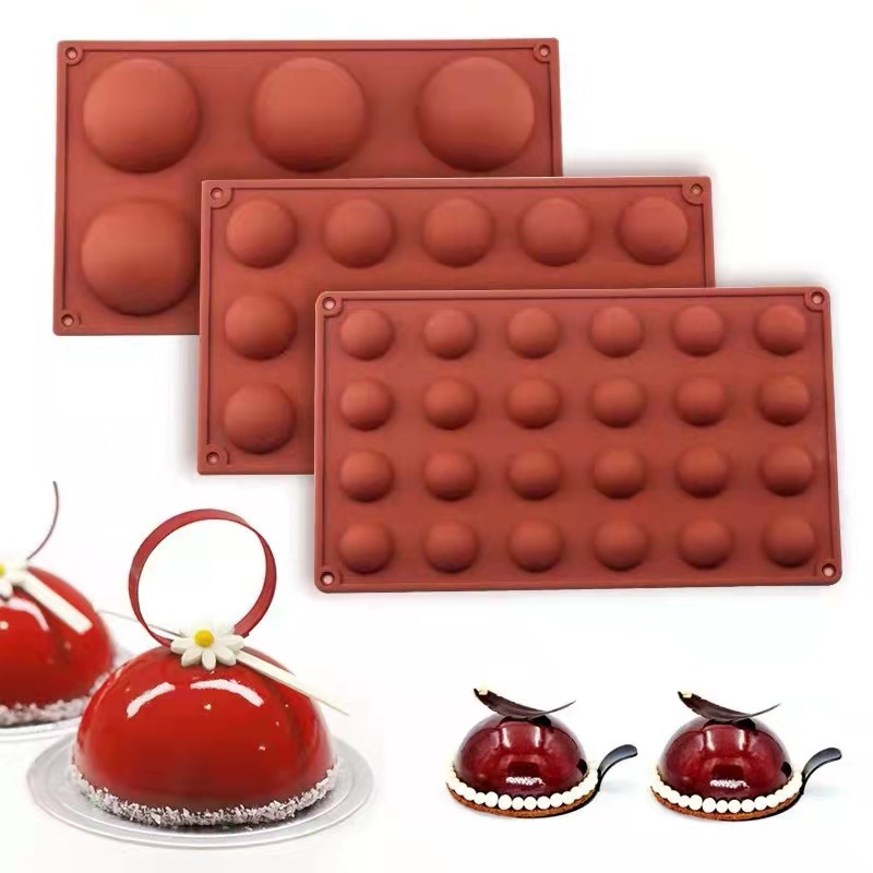Ice Mold Sphere - 6/15/24-gaats halfronde siliconen bakvorm, halve bolvorm,