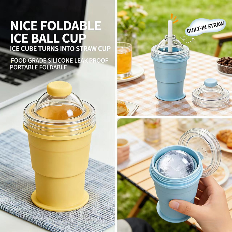 Ice Mold Sphere - BOLTIFY 2-in-1 opvouwbare siliconen ijsbalbeker herbruikbare