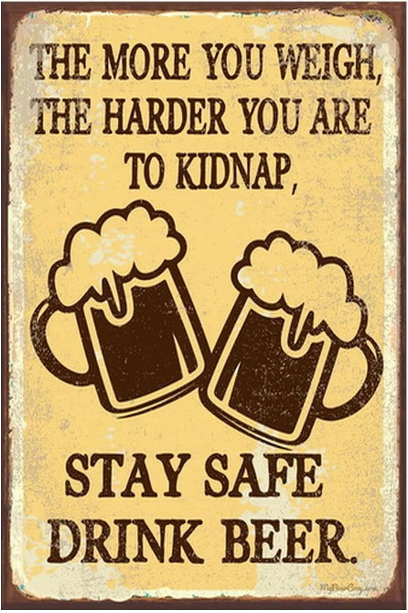 Home Bar Lounge - Bierbord Metalen bord Wanddecoratie-poster, Stay Safe