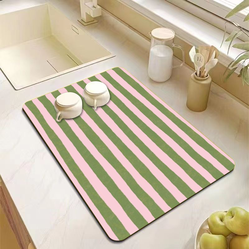 Esthetische roze groen gestree - Bar Mat Rubber recensie en prijs