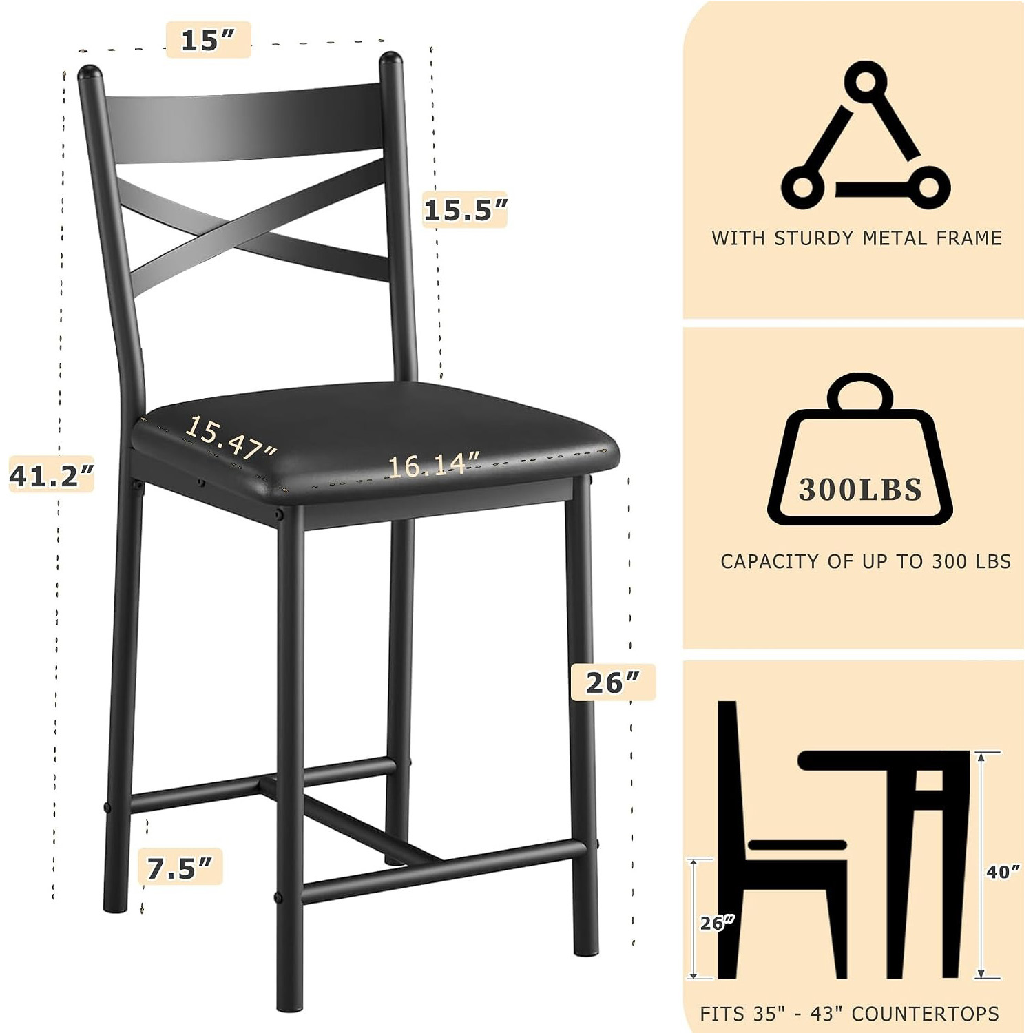 4 stuks 26 inch barstoelen met - Home Bar Lounge recensie en prijs