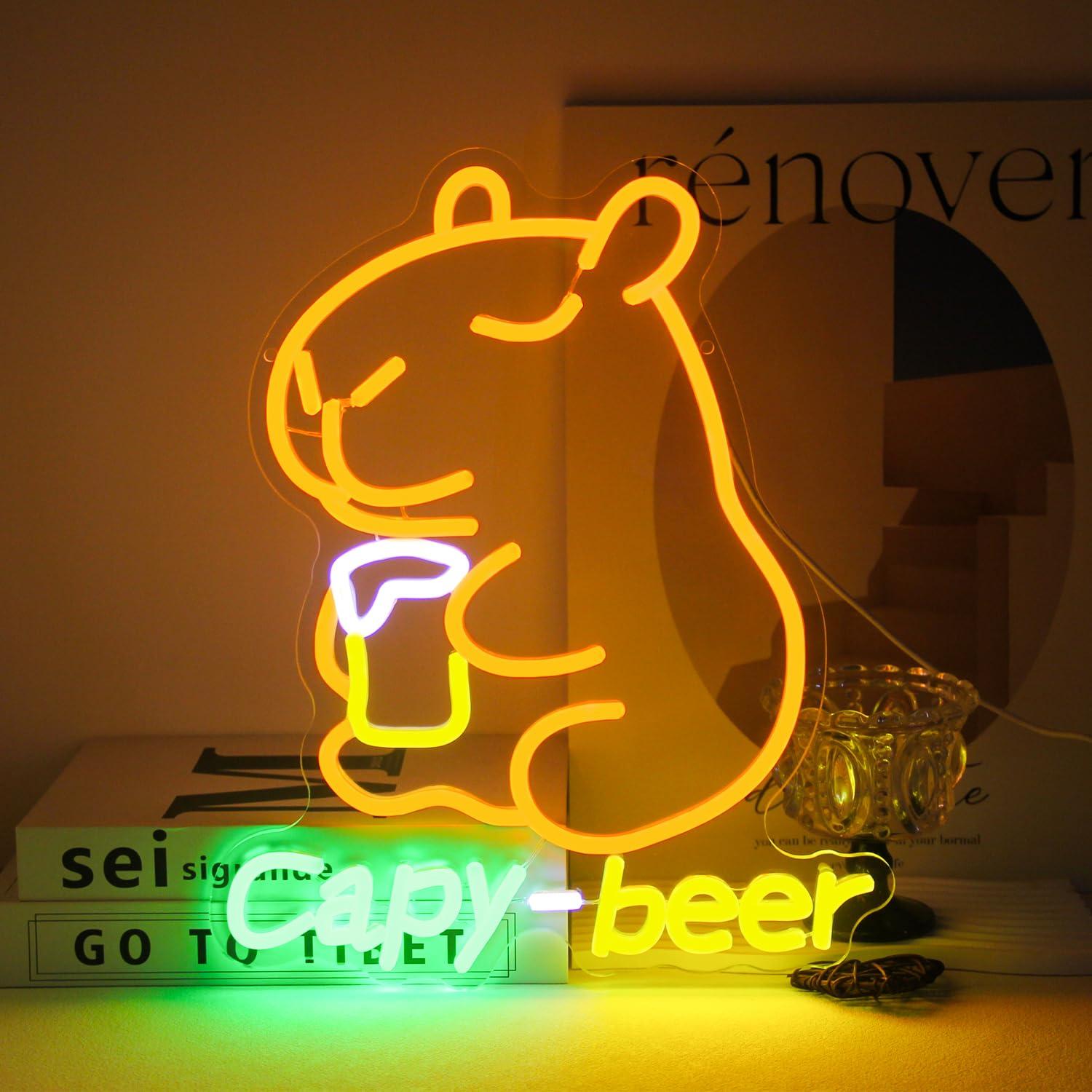 Capybara Bier Neonreclame USB- - Home Bar Lounge recensie en prijs