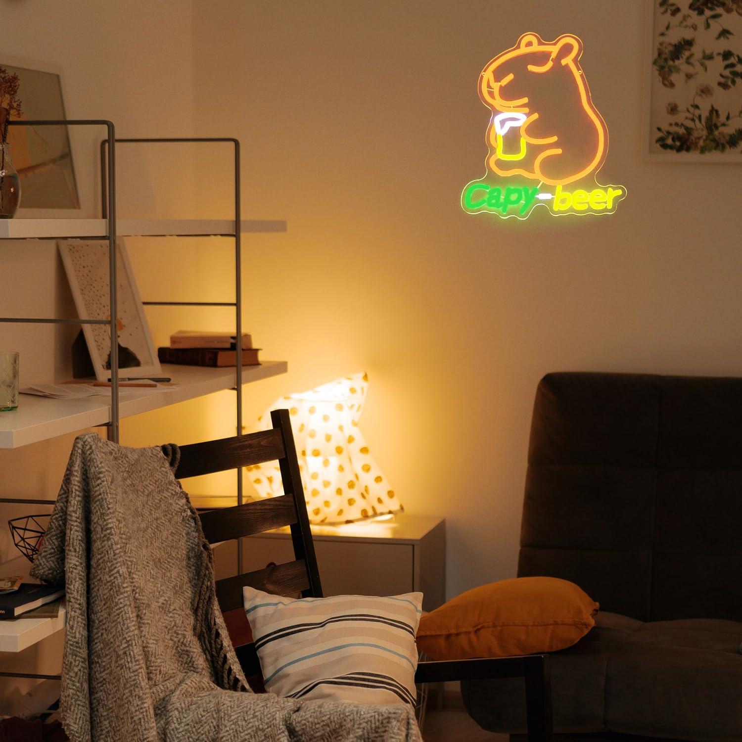Capybara Bier Neonreclame USB- - Home Bar Lounge recensie en prijs