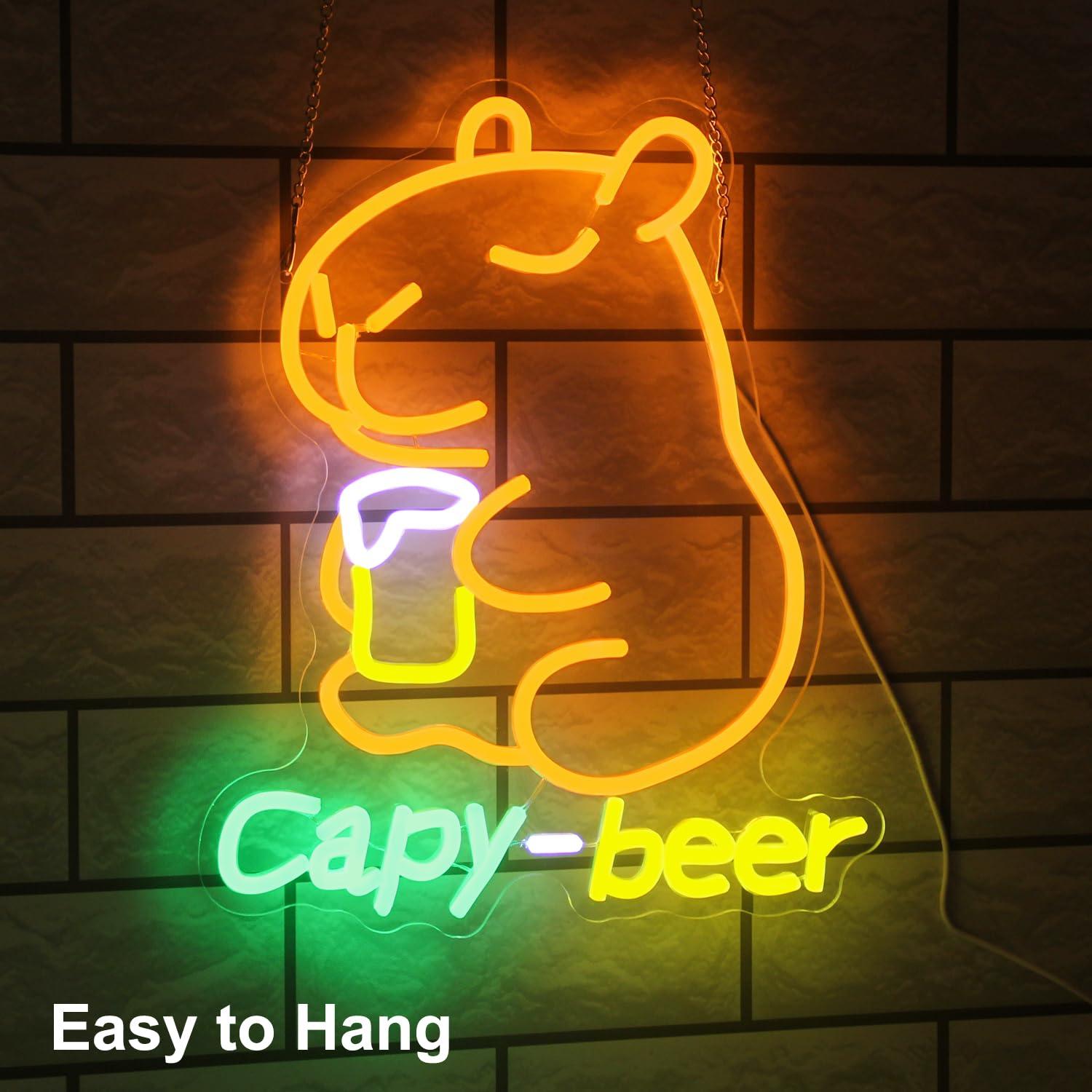 Capybara Bier Neonreclame USB- - Home Bar Lounge recensie en prijs