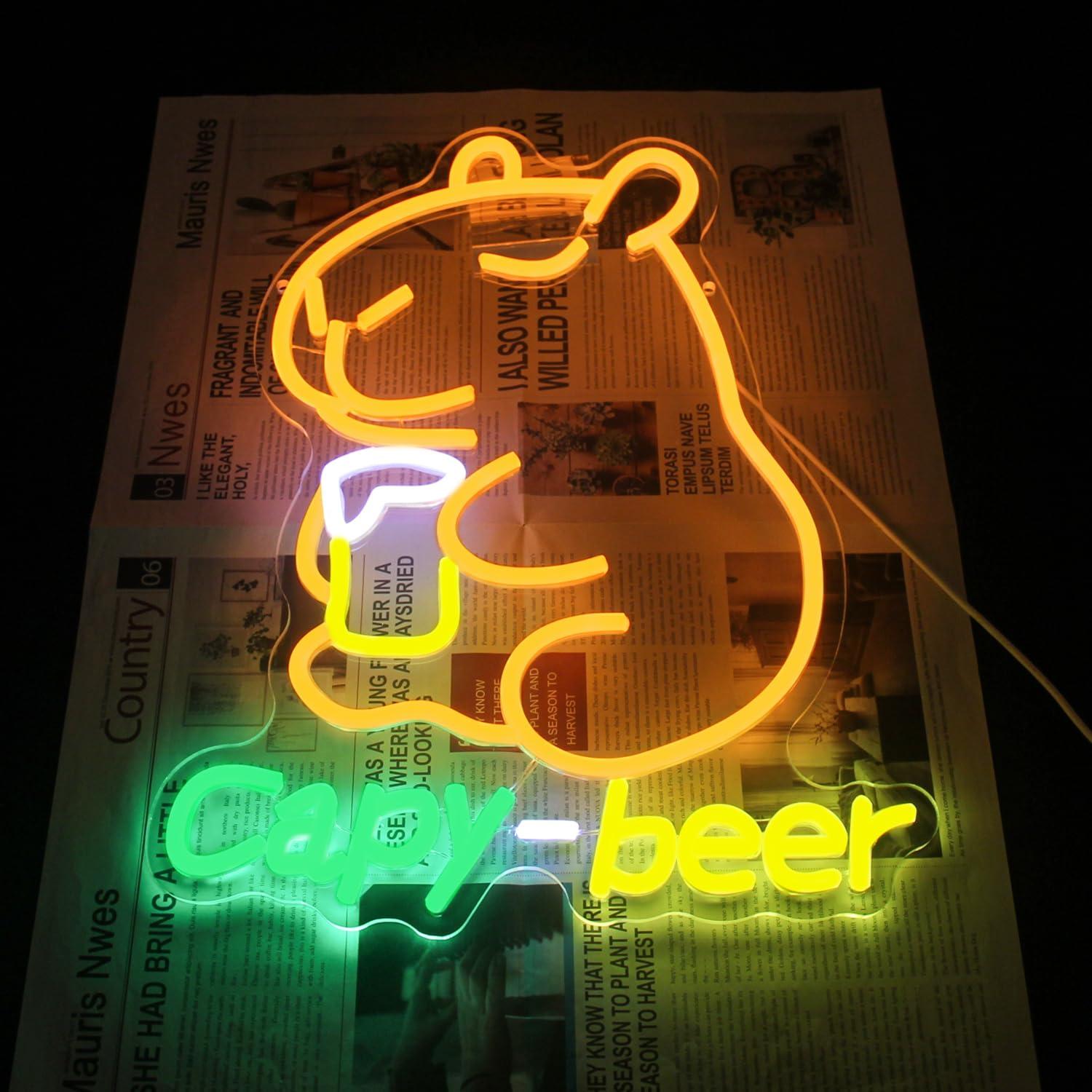 Capybara Bier Neonreclame USB- - Home Bar Lounge recensie en prijs