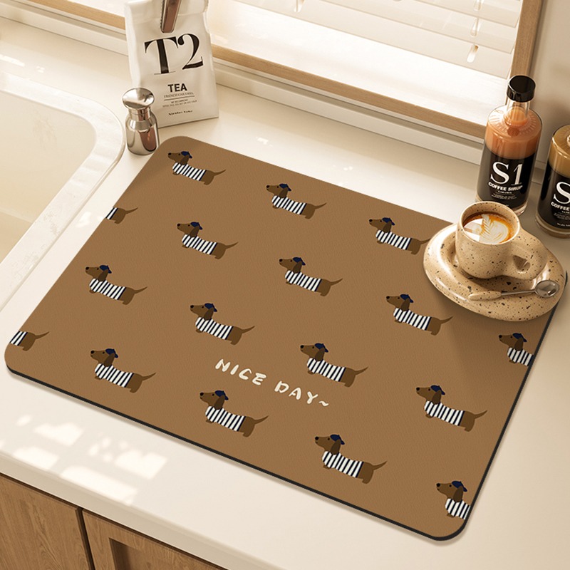 Cartoon Pug Patroon Gedrukt Ke - Bar Mat Rubber recensie en prijs