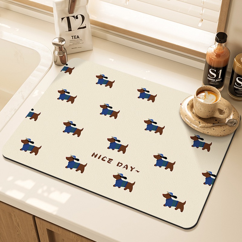 Cartoon Pug Patroon Gedrukt Ke - Bar Mat Rubber recensie en prijs